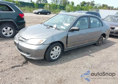 2004 Honda Civic Lx из США, поврежденный, VIN 2HGES16564H621111
